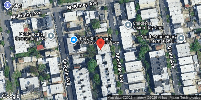 Aerial map of 116 SHERIDAN AVENUE, Brooklyn