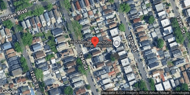 Aerial map of 114-25 126 STREET, Queens