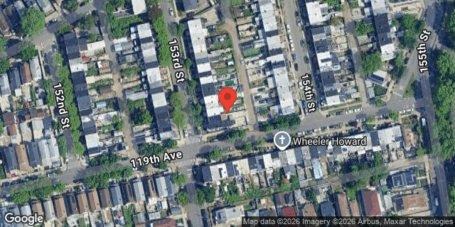 Aerial map of 118-39 153 STREET, Queens