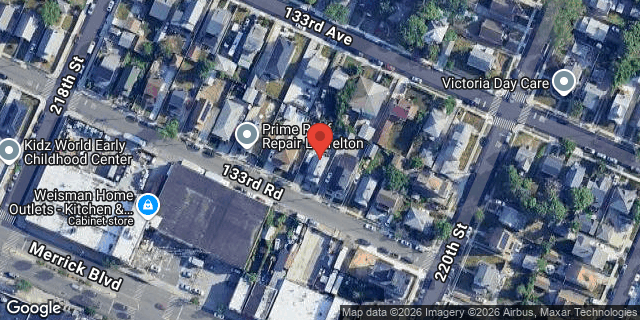 Aerial map of 218-35 133 ROAD, Queens