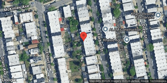 Aerial map of 128 FORBELL STREET, Brooklyn