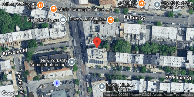 Aerial map of 1257 BEDFORD AVENUE, Brooklyn