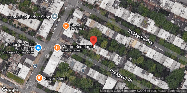 Aerial map of 17 PROSPECT PLACE, Brooklyn