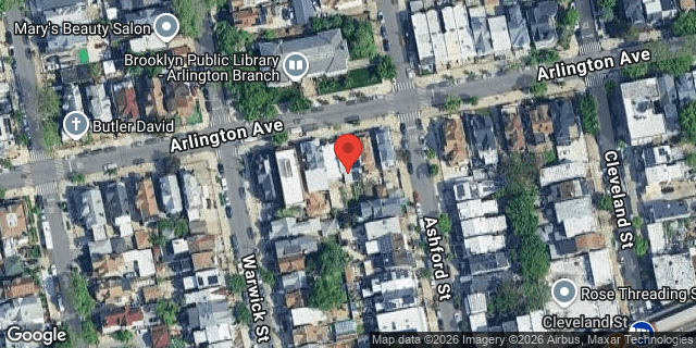 Aerial map of 208 ARLINGTON AVENUE, Brooklyn