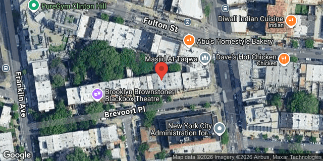 Aerial map of 39 BREVOORT PLACE, Brooklyn