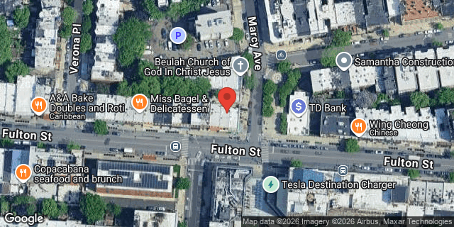 Aerial map of 1369 FULTON STREET, Brooklyn