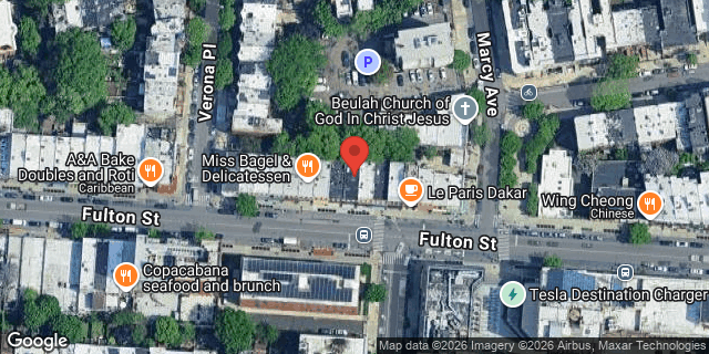 Aerial map of 1357 FULTON STREET, Brooklyn