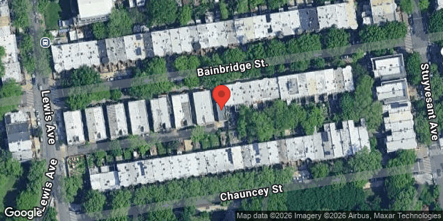 Aerial map of 104 BAINBRIDGE STREET, Brooklyn