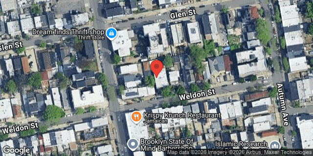 Aerial map of 119 WELDON STREET, Brooklyn