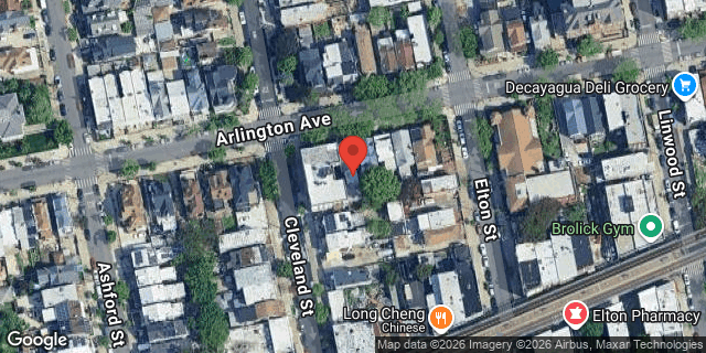 Aerial map of 250 ARLINGTON AVENUE, Brooklyn