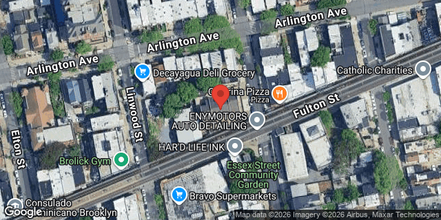 Aerial map of 152 ESSEX STREET, Brooklyn
