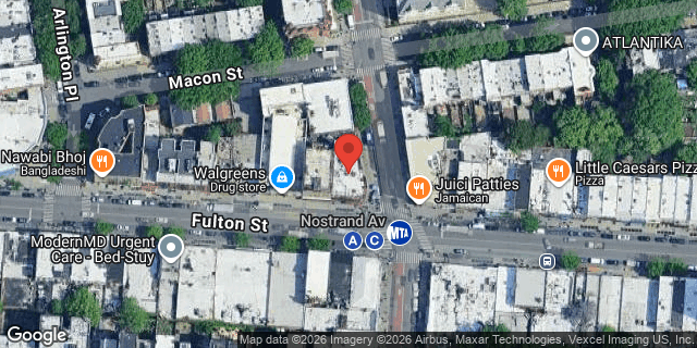 Aerial map of 1291 FULTON STREET, Brooklyn