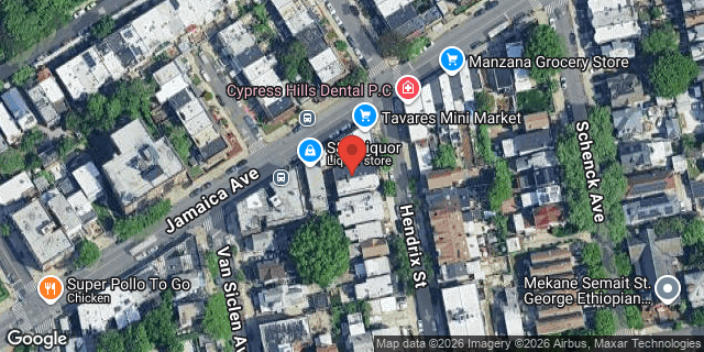 Aerial map of 70 HENDRIX STREET, Brooklyn