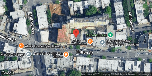 Aerial map of 1225 FULTON STREET, Brooklyn