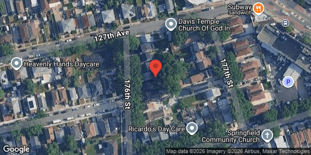 Aerial map of 127-13 176 STREET, Queens