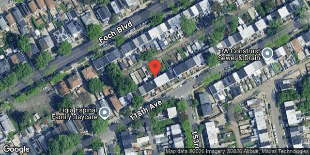 Aerial map of 152-25 118 AVENUE, Queens