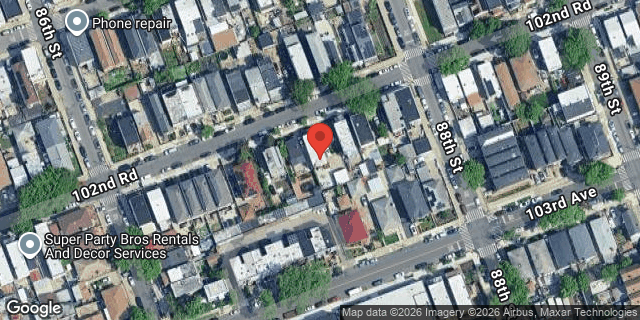 Aerial map of 86-30 102 ROAD, Queens