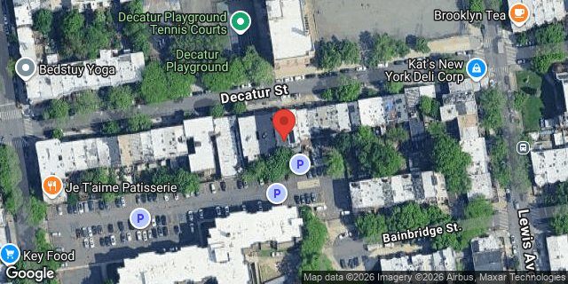 Aerial map of 182 DECATUR STREET, Brooklyn