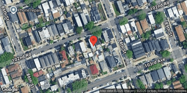 Aerial map of 86-32 102 ROAD, Queens