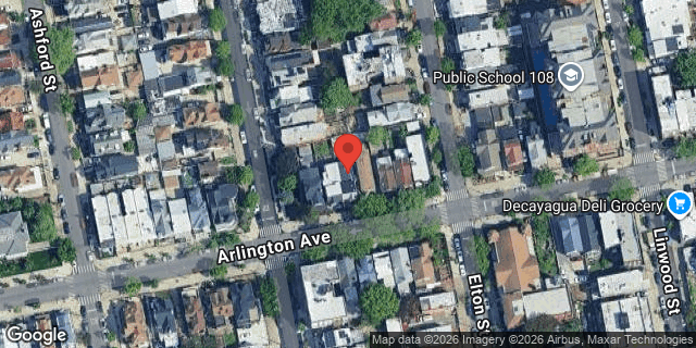 Aerial map of 251 ARLINGTON AVENUE, Brooklyn