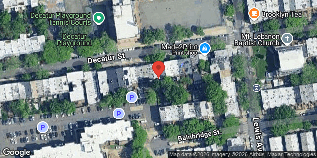 Aerial map of 192 DECATUR STREET, Brooklyn
