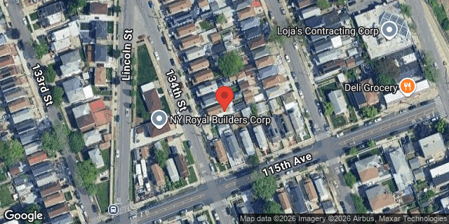 Aerial map of 114-49 134 STREET, Queens