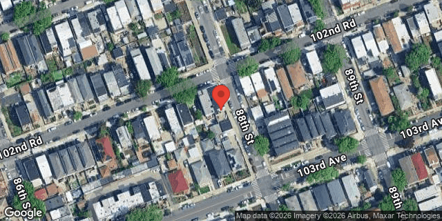 Aerial map of 86-44 102 ROAD, Queens