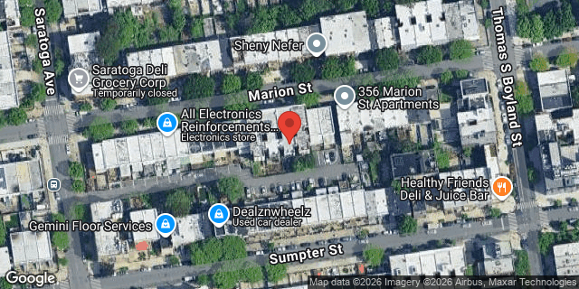 Aerial map of 346 MARION STREET, Brooklyn