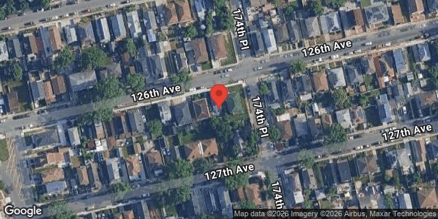 Aerial map of 172-54 126 AVENUE, Queens
