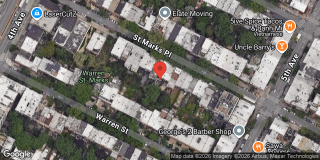 Aerial map of 114 ST MARKS PLACE, Brooklyn