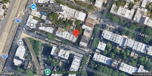 Aerial map of 93 WOODHULL STREET, Brooklyn