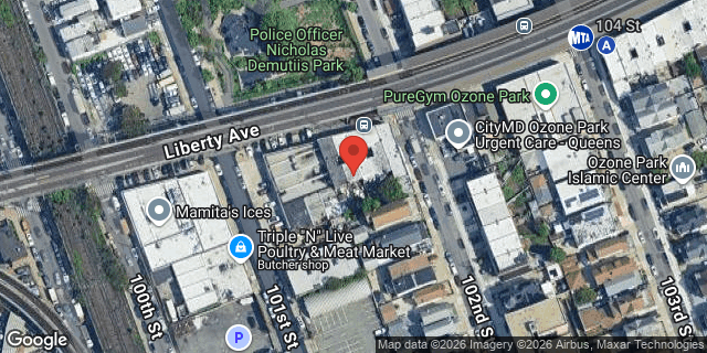 Aerial map of 101-14 LIBERTY AVENUE, Queens