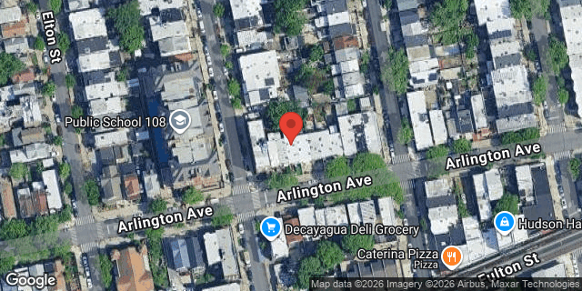 Aerial map of 295 ARLINGTON AVENUE, Brooklyn