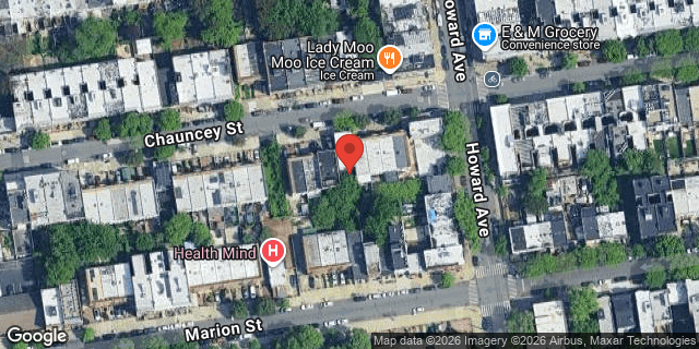 Aerial map of 308 CHAUNCEY STREET, Brooklyn