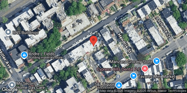 Aerial map of 122 SUNNYSIDE AVENUE, Brooklyn