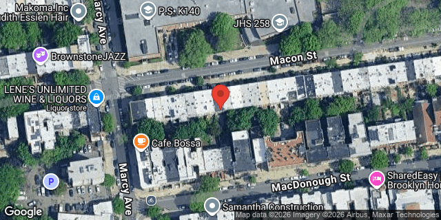 Aerial map of 132 MACON STREET, Brooklyn