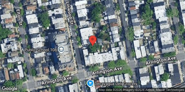 Aerial map of 189 LINWOOD STREET, Brooklyn