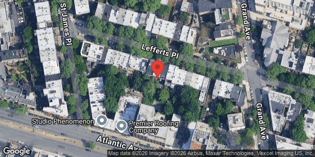 Aerial map of 30 LEFFERTS PLACE, Brooklyn