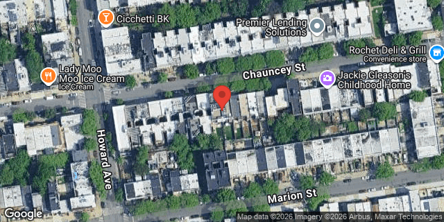 Aerial map of 342 CHAUNCEY STREET, Brooklyn