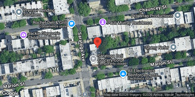 Aerial map of 155 SARATOGA AVENUE, Brooklyn