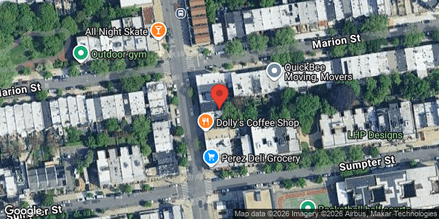 Aerial map of 49 ROCKAWAY AVENUE, Brooklyn