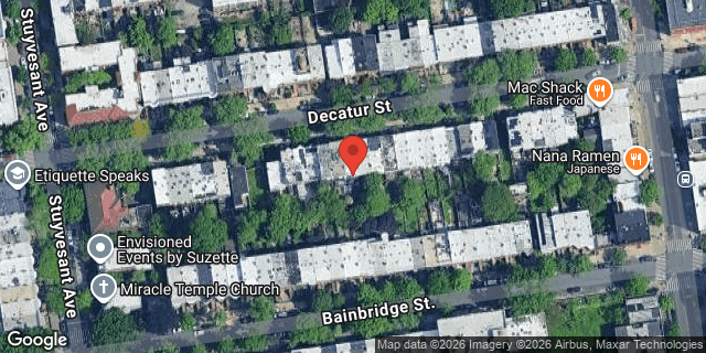 Aerial map of 328 DECATUR STREET, Brooklyn