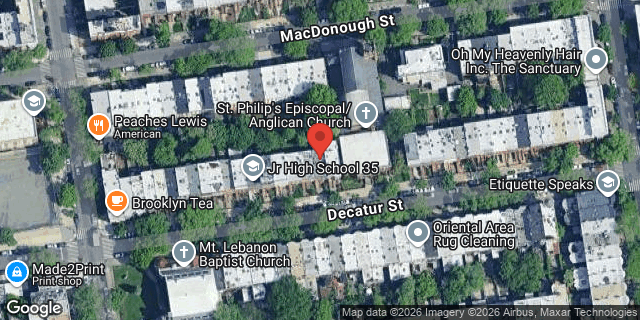 Aerial map of 257 DECATUR STREET, Brooklyn
