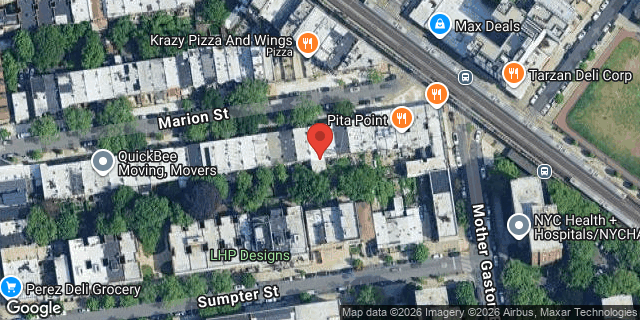 Aerial map of 494 MARION STREET, Brooklyn