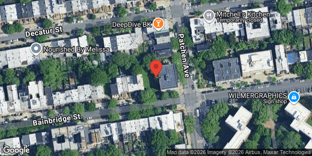 Aerial map of 269 BAINBRIDGE STREET, Brooklyn