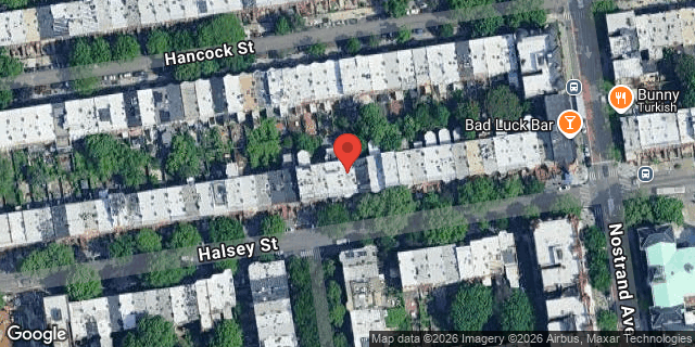 Aerial map of 63 HALSEY STREET, Brooklyn