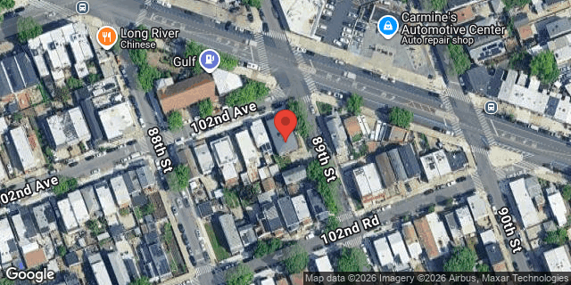Aerial map of 102-04 89 STREET, Queens