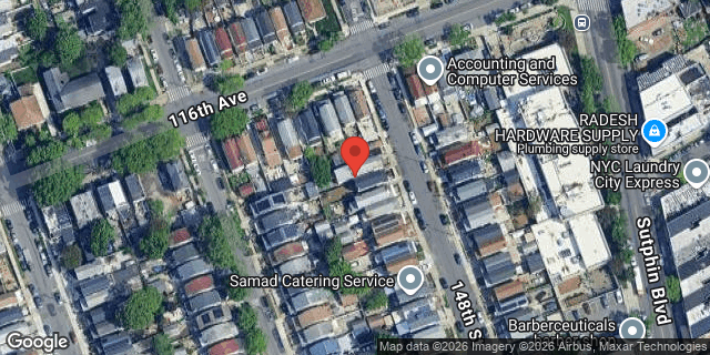 Aerial map of 116-12 148 STREET, Queens