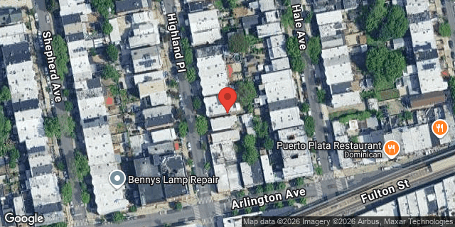 Aerial map of 145 HIGHLAND PLACE, Brooklyn