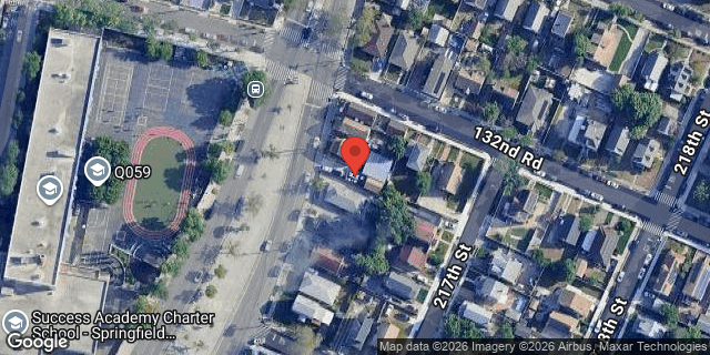 Aerial map of 132-31 SPRINGFIELD BLVD, Queens
